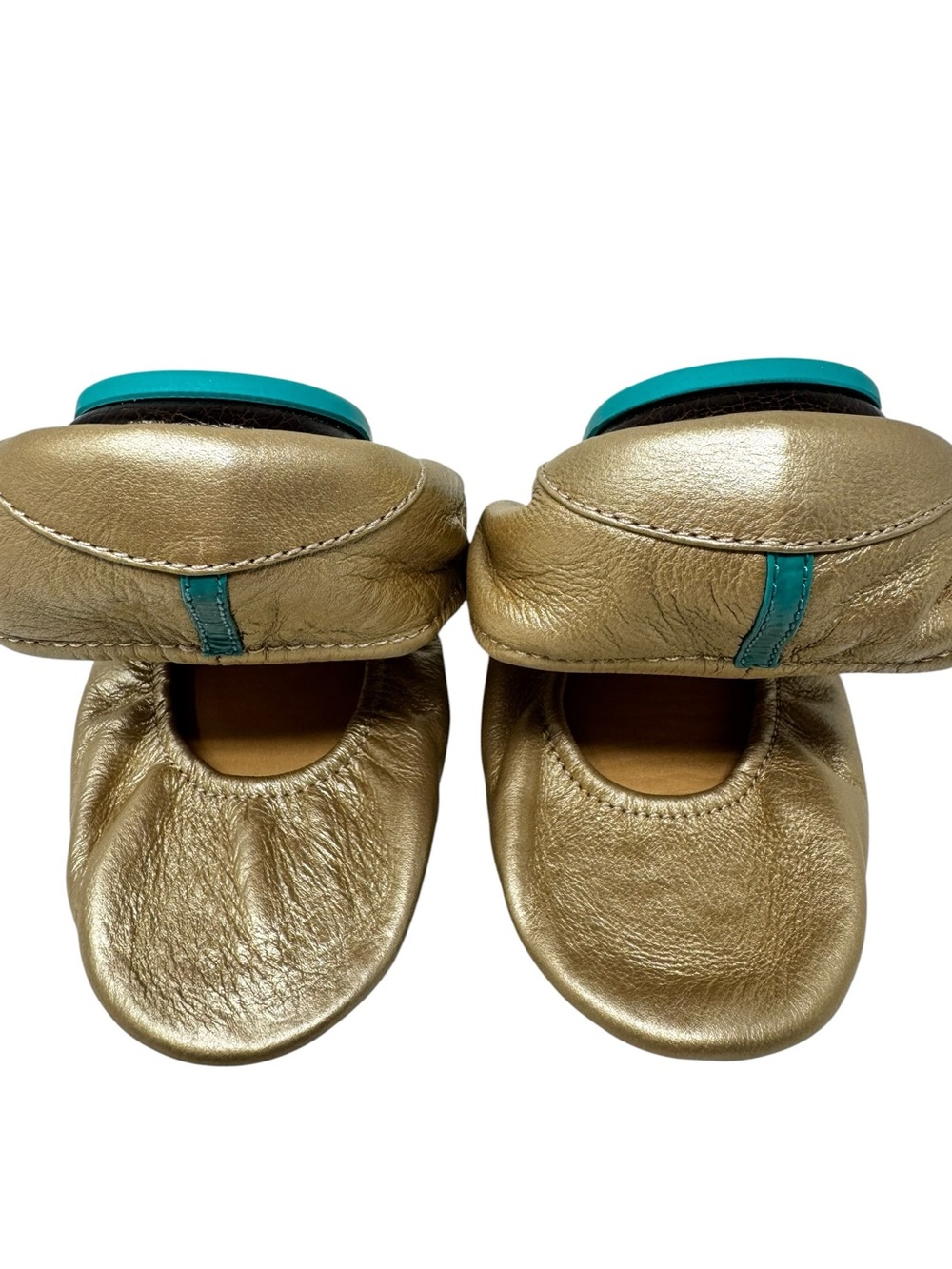 Tieks Gold Leather Limited Edition Leather Flats NEW Size 9